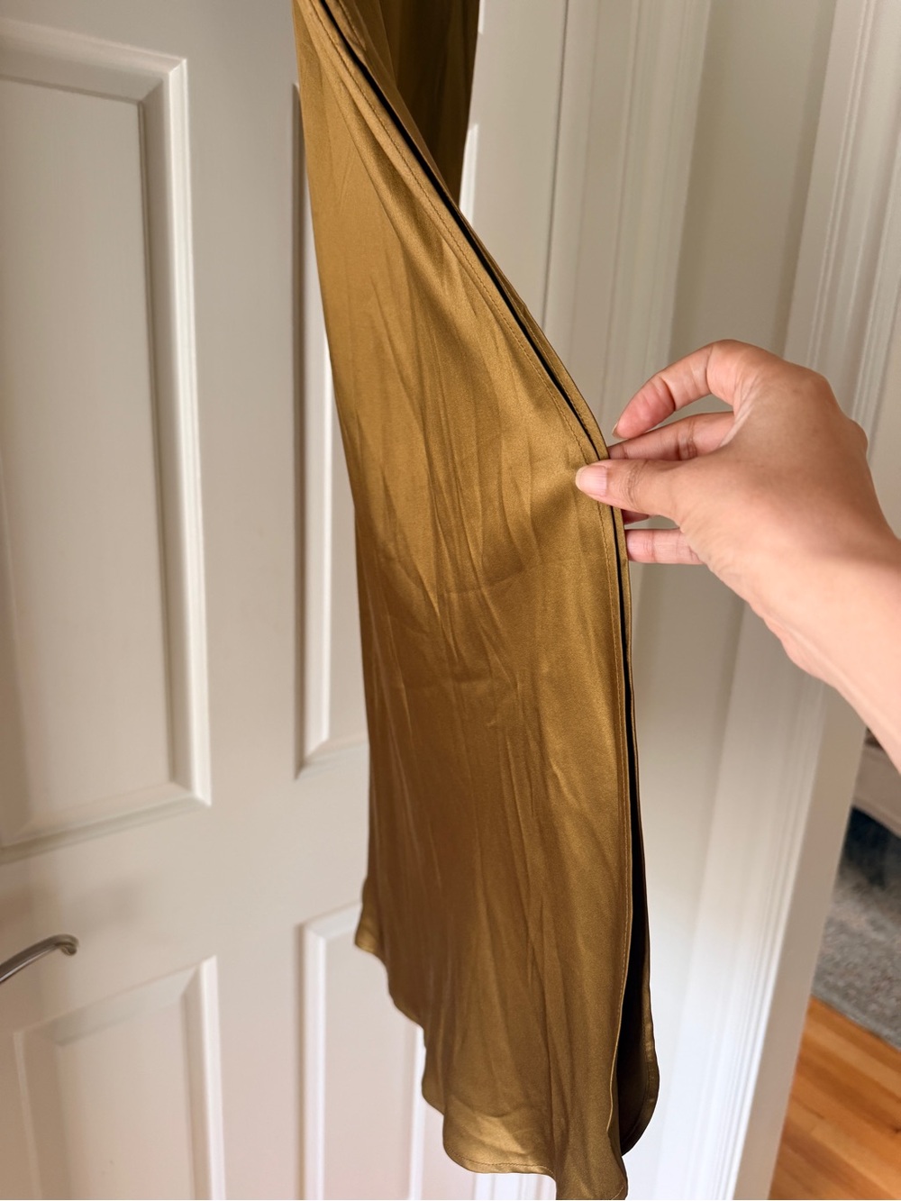 Banana Republic Olive Satin Maxi Skirt - Picture 6 of 6